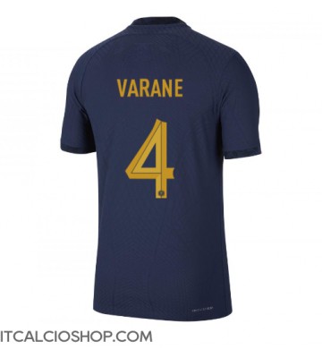 Francia Raphael Varane #4 Prima Maglia Mondiali 2022 Manica Corta